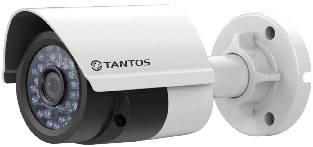 Tantos TSc - P720pTVIf (2.8) 1Mp Видеокамера, TVI, уличная, 1/4" Progressive CMOS Sensor, 1296х732, 0.01лк, ИК - подсветка до 20м, от - 40 до +60°С, DC12V, 300мА, IP66