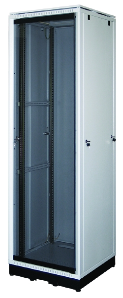 МЕТА 4901-48 Рэковый 19" шкаф, 48U, стеклянная дверь, 4 вентилятора, без направляющих и крепежа
