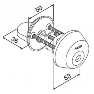 Abloy Abl CY037С/111005 цилиндр односторонний