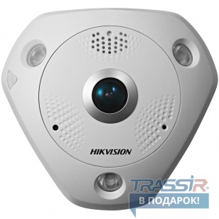 Hikvision DS  -  2CD6362F  -  IVS 6Мп fisheye IP  -  камера (от   -  30°C до +60°C ), фикс. объектив 1.19мм @F2.8