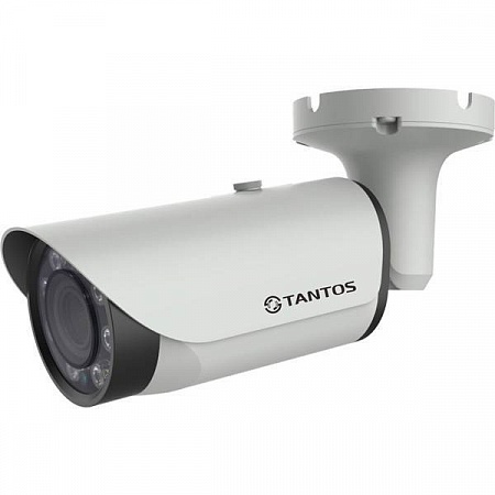 Tantos TSi-Pn235VPZ (2.8-12) 2 мегапиксельная уличная цилиндрическая камера с аналитикой, ИК подсветкой и моторизированным вариофокальным объективом