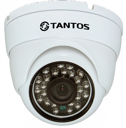 Tantos TSi  -  Vecof (3.6) Антивандальная купольная универсальная видеокамера 4в1 (AHD, TVI, CVI, CVBS)