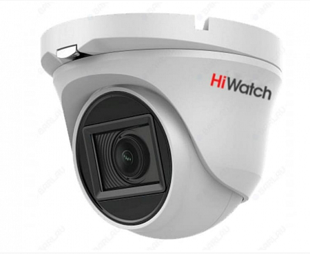 HiWatch DS-T203A (B) (2.8) 2Mp Уличная купольная HD-TVI видеокамера с гибридной подсветкой EXIR/LED до 30/20м и встроенным микрофоном (AoC)