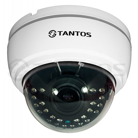 Tantos TSc  -  Di720pHDv (2.8  -  12) 1Mp Внутренняя купольная мультиформатная 4в1 видеокамера 720P «День/Ночь»