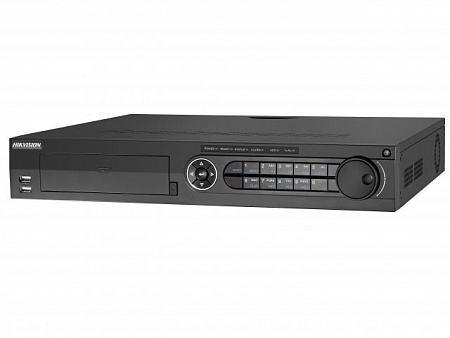 HikVision DS  -  7316HQHI  -  F4/N 16  -  ти канальный гибридный HD  -  TVI регистратор для аналоговых/ HD  -  TVI и AHD камер, + 2 IP  -  камеры@4Мп; Видеовход: 16 каналов, BNC (поддерживает подключение через коаксиальный кабель); Аудиовход.: 4 каналов R