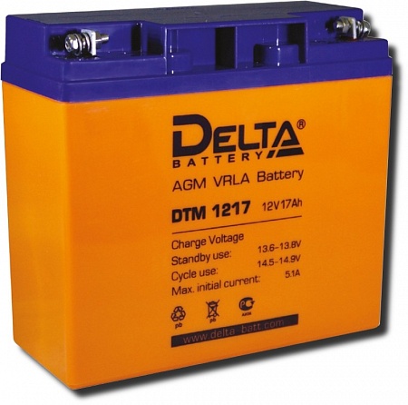 Аккумулятор DTM1217, 12В, 17А/ч