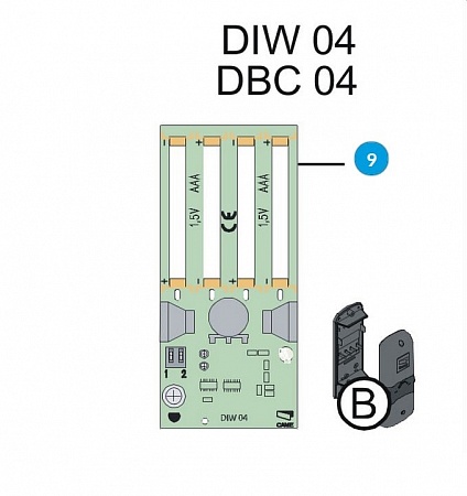 CAME ЗИП 119RIR255 Плата повторителя DIW04 DBC04