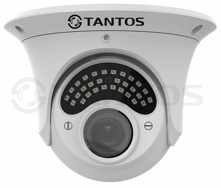 Tantos TSc-E1080pUVCv (2.8-12) 2Mp Купольная видеокамера, UVC (4в1), антивандальная, 1/2.9&quot; SONY Exmor CMOS Sensor, 1920х1080, 0.01лк(цвет), 0.001лк(ч/б), 0лк с ИК, ИК-подсветка до 30м, DC12V, 400мА, от -40 до +50°С, IP66, ø140x105