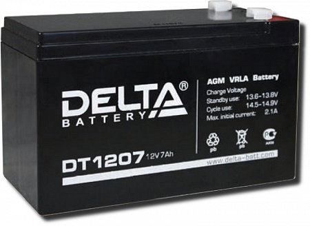 Аккумулятор DT1207, 12В, 7А/ч